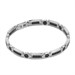 Bracciale a maglia articolata in Pvd nero e inserti