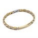 Bracciale a maglia rettangolare placcata oro