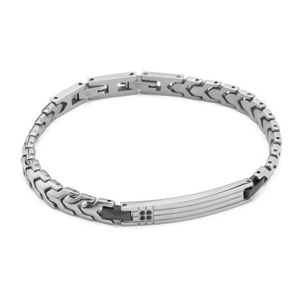 Bracciale a maglia a freccia con piastra