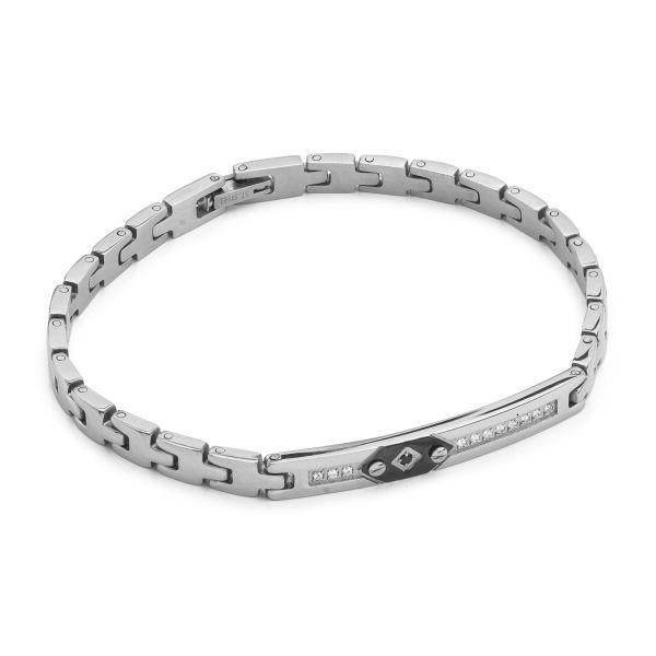 Bracciale a maglia a freccia con piastra