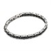 Bracciale a maglia articolata con moduli neri centrali