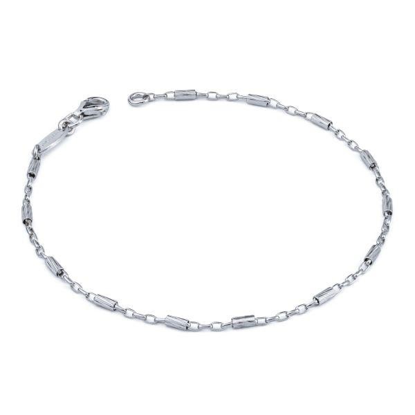 Bracciale in argento a maglia grumetta