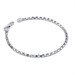 Bracciale in argento in maglia tubolare geometrica