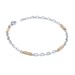 Bracciale in argento in maglia rolò con intercalari