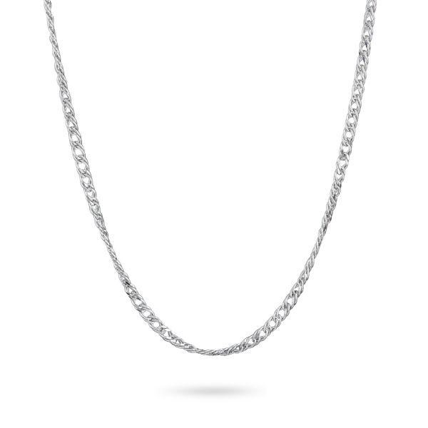 Collana in argento a maglia torchon