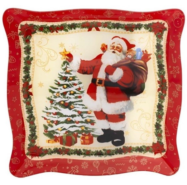 Piatto Quadrato BABBO NATALE