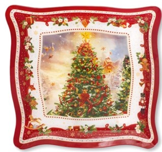 Piatto Quadrato ALBERO DI NATALE