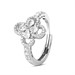 Anello con Zirconi e fiore centrale crystal