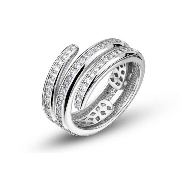 Anello grande a fascia multipla a spirale