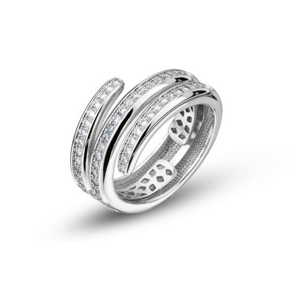 Anello piccolo a fascia multipla a spirale
