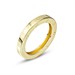 Anello grande placcato oro giallo con brand inciso