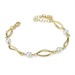 Bracciale con perle e profili a forma di foglie