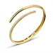 Bracciale rigido a spirale con pavè di zirconi