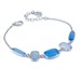 Bracciale con pietre di colore acquamarina e blu marino