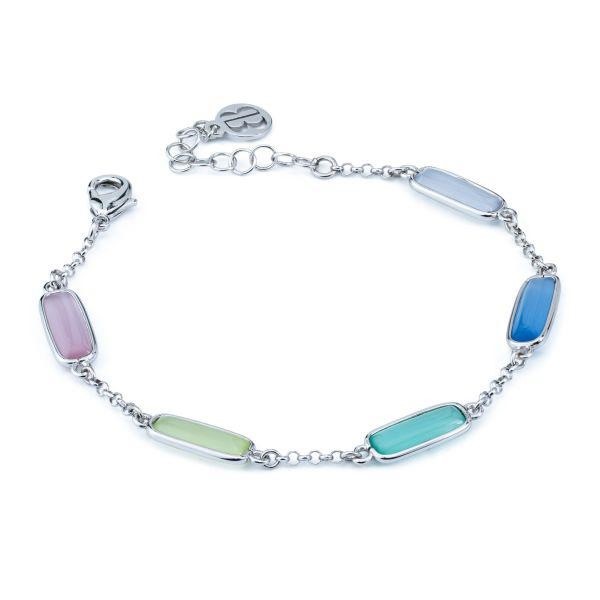 Bracciale con pietre multicolor