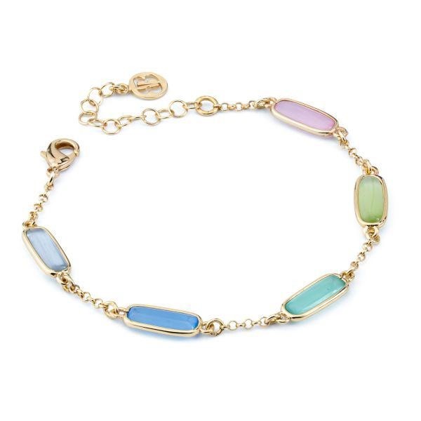 Bracciale con pietre multicolor