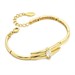 Bracciale semirigido a serpentina con zircone centrale