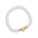 Bracciale con filo di perle con chiusura zirconi