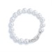 Bracciale con filo di perle con chiusura maglia zirconi