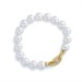 Bracciale con filo di perle con chiusura maglia zirconi