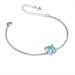 Bracciale con cristallo acquamarina centrale