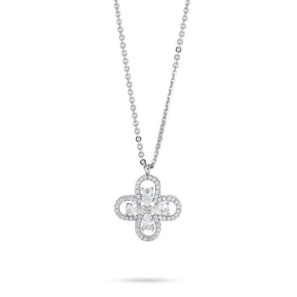 Collana con quadrifoglio pendente