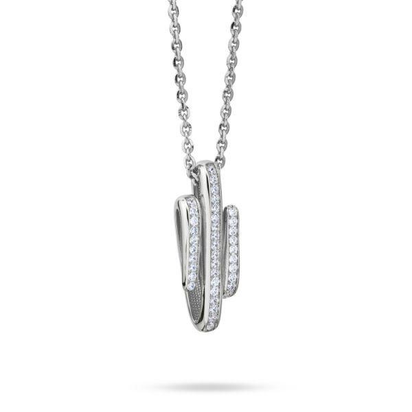 Collana con pendente a spirale doppia