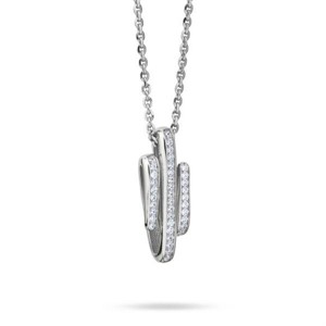 Collana con pendente a spirale doppia