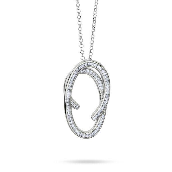 Collana con pendente grande ovale