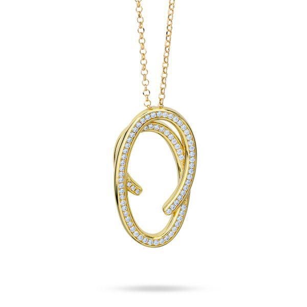 Collana con pendente grande ovale