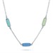 Collana girocollo con pietre ovali multicolor