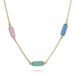 Collana girocollo con pietre ovali multicolor