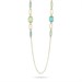 Collana lunga con pietre verde chiaro e verde acqua