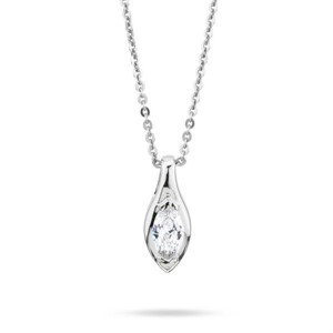 Girocollo con zircone navette pendente