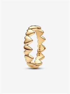 Anello Cuori placcato oro 14k