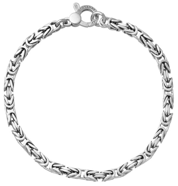 Bracciale Maglia Bizantina Quadra Piccola