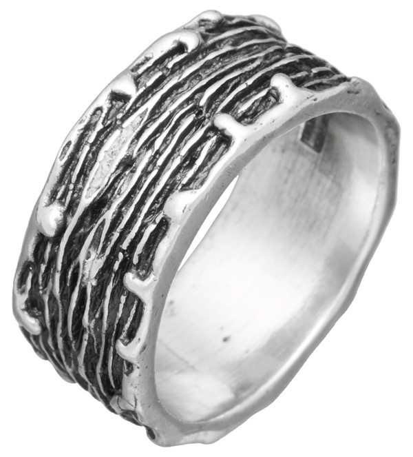 Anello Fascia Graffiato