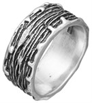 Anello Fascia Graffiato