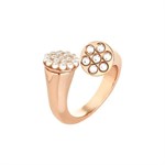 Anello rosato contrariÞ con decoro in cristalli