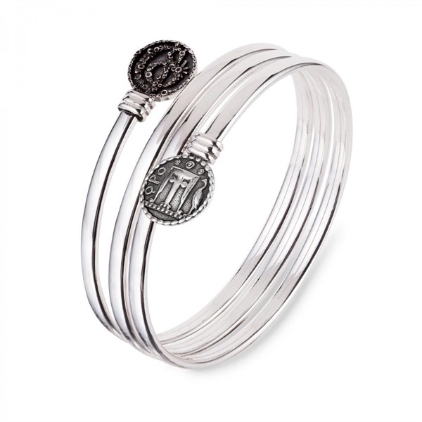 Bracciale rigido multigiro con Moneta