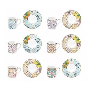 Set 6 tazzine espr.100 ml c/piattini in gift box SIRACUSA