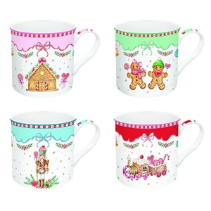 Set 4 Mug  SWEET CHRISTMAS