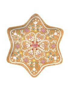 Piatto Stella Porcellana 22.5 cm - SWEET CHRISTMAS