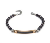 Bracciale con onice e Pvd rosa