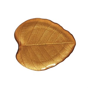 Piattino Natalizio a Forma di Foglia - FOREST DREAM OCRA