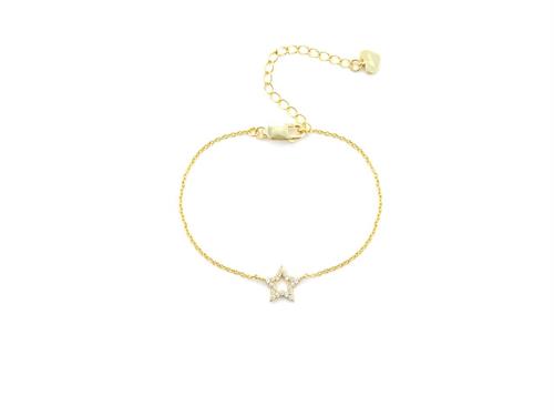 Bracciale in Argento Dorato con Stella