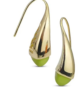 Orecchini Goccia con Cristalli Verdi