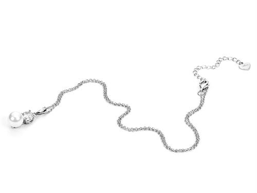 Collana in Argento con Perla e Zircone