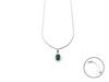 Collana in Argento con Pendente Zirconi Verde