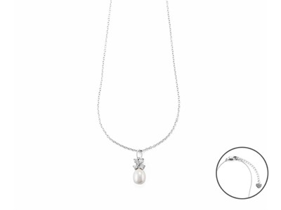 Collana in Argento con Perla Zirconi